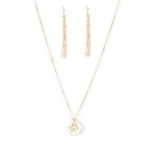 Gold “Think Paw-sitive” Necklace